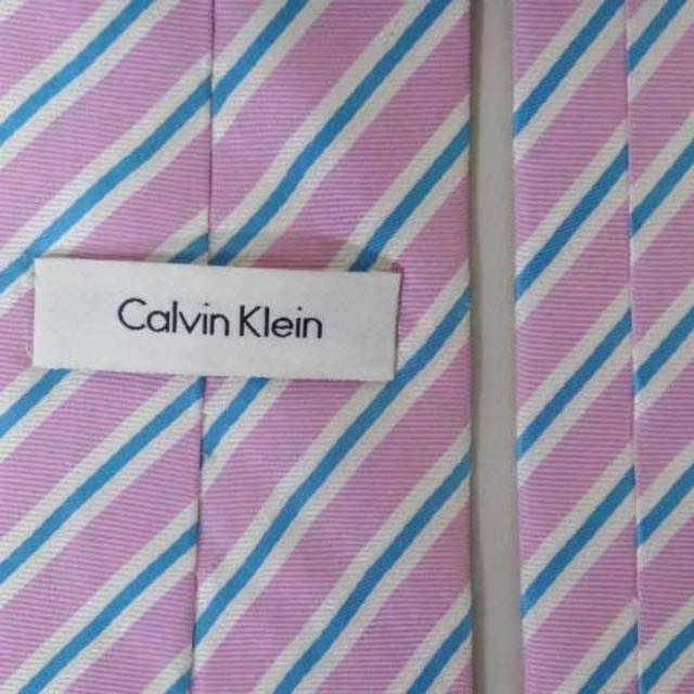 Calvin Klein(カルバンクライン)の大人気★カルバンクライン★ストライプ高級シルクネクタイ★爽やか★ メンズのファッション小物(ネクタイ)の商品写真