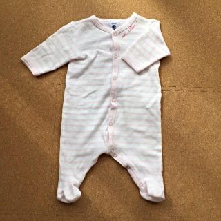 プチバトー(PETIT BATEAU)の1m54㎝ 新生児ロンパース＊プチバトー(カバーオール)