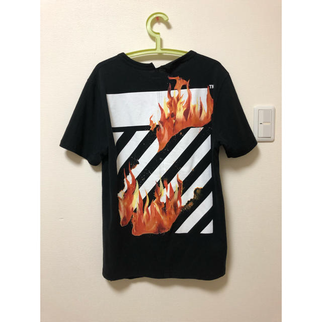 off-white fire spliced s/s teeメンズ