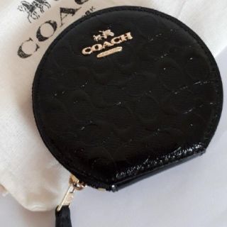 コーチ(COACH)の超美品✨ coach コインケース 小物入れ ブラック 金具ゴールド シンプル (コインケース)