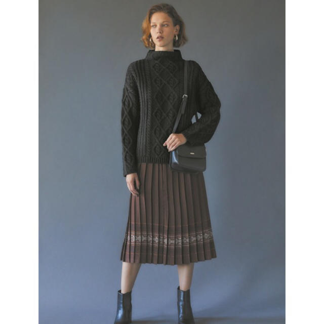 moussy PATTERN PLEATS SKIRT