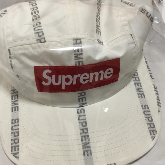 supreme Reflective Text Camp Capキャップ