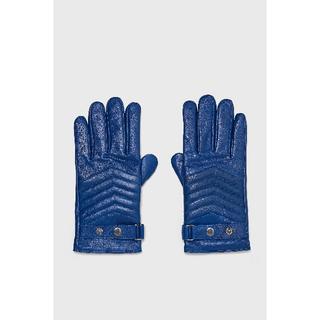 ザラ(ZARA)のSsigeruさん専用 完売品 新品 ZARA 本革レザー手袋 ブルー メンズM(手袋)