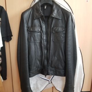 サンローラン(Saint Laurent)の06 Dior Homme　クロスポケットレザーサイズ44 国内直営　付属品完備(レザージャケット)