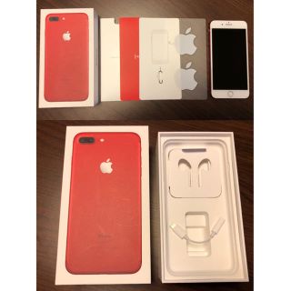 アップル(Apple)のiPhone7 Plus RED SIMフリー 128GB 中古 美品(スマートフォン本体)