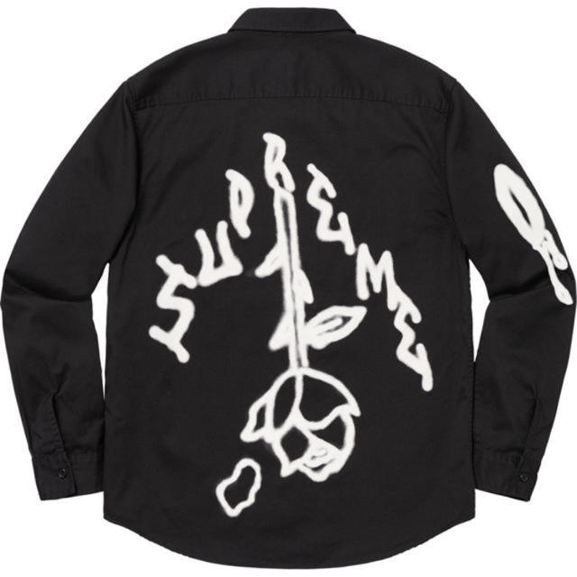 supreme rose work shirt バラ 薔薇 メンズ トップス mizudo.com