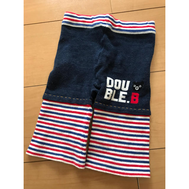 DOUBLE.B(ダブルビー)のミキハウスダブルB B君ボーダースパッツ 90〜100センチ キッズ/ベビー/マタニティのキッズ服男の子用(90cm~)(パンツ/スパッツ)の商品写真