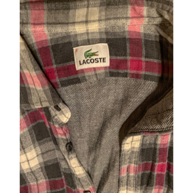 LACOSTE(ラコステ)のラコステ チェックシャツ ボルドー メンズのトップス(シャツ)の商品写真