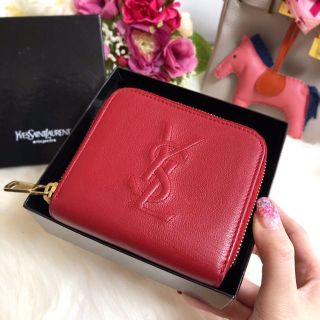 サンローラン(Saint Laurent)の❤️美品❤️ ヴィンテージ イヴサンローン 二つ折り 財布 赤(財布)