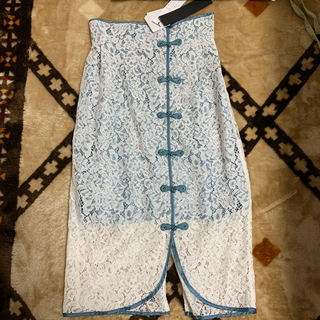 パメオポーズ(PAMEO POSE)のパメオポーズ Macau Lace Tight Skirt【新品未使用】(ひざ丈スカート)