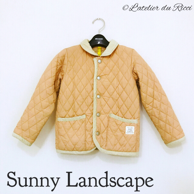 SunnyLandscape(サニーランドスケープ)のSunny Landscape 春色 中綿 ダウン ジャケット  120 キッズ/ベビー/マタニティのキッズ服女の子用(90cm~)(ジャケット/上着)の商品写真