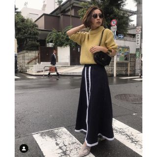 アメリヴィンテージ(Ameri VINTAGE)のRIBBON DENIM SK(ロングスカート)