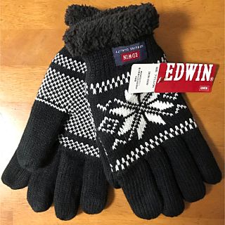 エドウィン(EDWIN)の新品・未使用  エドウィン 手袋（黒）(手袋)