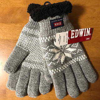 エドウィン(EDWIN)の新品・未使用  エドウィン 手袋（グレー）(手袋)