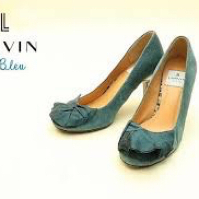 LANVIN en Bleu(ランバンオンブルー)の最終値下幻ランバンオンブルーLanvin en Blueリボンレオパードパンプス レディースの靴/シューズ(ハイヒール/パンプス)の商品写真