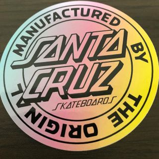 【直径7.4cm】 santa cruz  ステッカー マルチカラー(スケートボード)