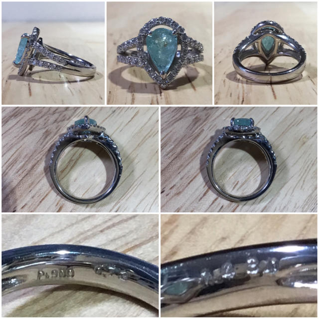 うりうり様 専用❗️エレガント❗️1.43ct パライバ＆ダイヤモンドリング  レディースのアクセサリー(リング(指輪))の商品写真