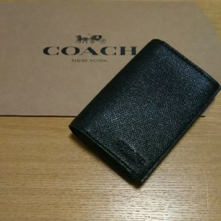 コーチ(COACH)の☆☆ 新品 ☆☆ コーチ メンズ 名刺入れ ブラック ☆☆(名刺入れ/定期入れ)