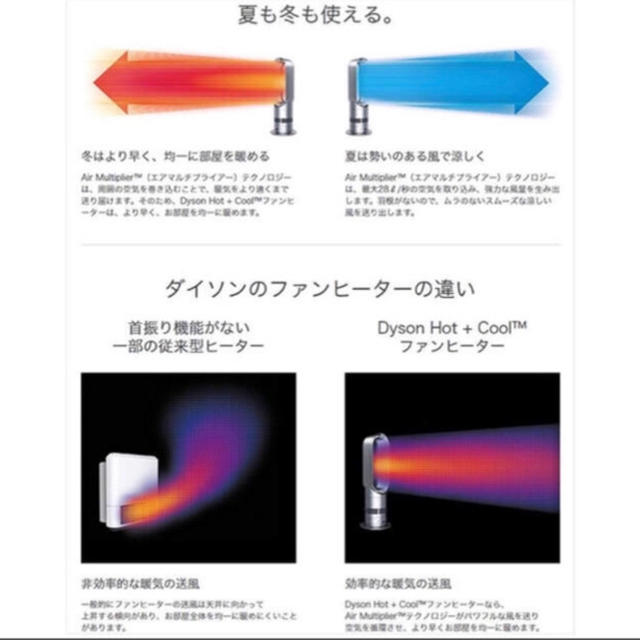 Dyson(ダイソン)のダイソン AM05(ホット＆クール)N/N新品未使用 スマホ/家電/カメラの冷暖房/空調(ファンヒーター)の商品写真