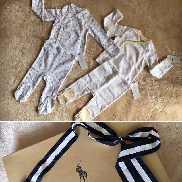 Ralph Lauren(ラルフローレン)の新生児用 ラルフローレン Size 6M 2種類セット売り キッズ/ベビー/マタニティのベビー服(~85cm)(肌着/下着)の商品写真