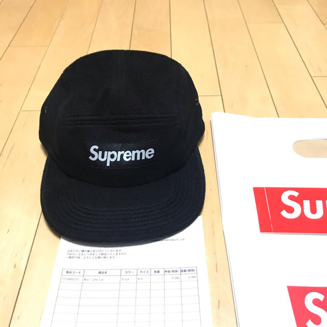 Supreme(シュプリーム)の新品 supreme 2017 AW ウール キャンプ キャップ ブラック メンズの帽子(キャップ)の商品写真