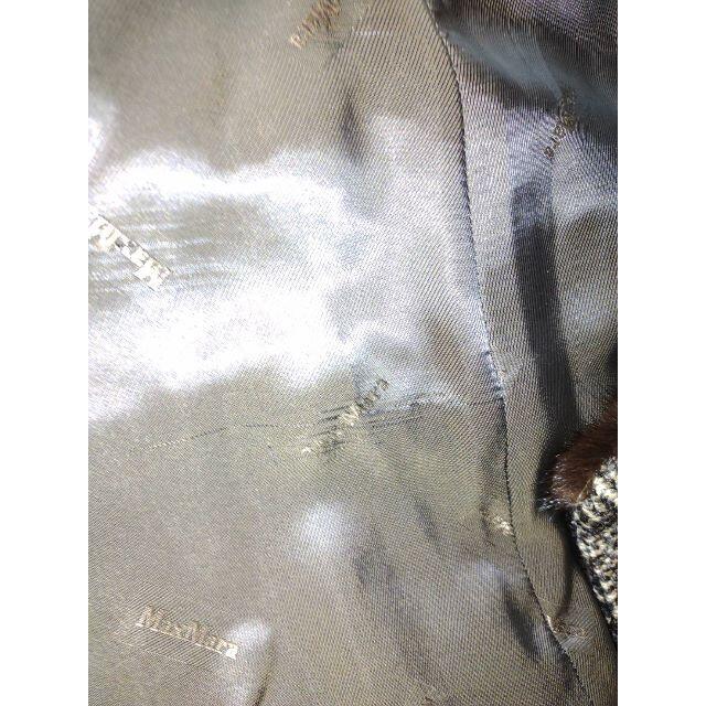 Max Mara - MAX MARAマックスマーラ・ツイード・ミンクファー付 Max Mara - MAX MARAマックスマーラ・ツイード・ミンクファー付