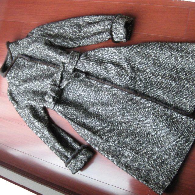 Max Mara - MAX MARAマックスマーラ・ツイード・ミンクファー付 Max Mara - MAX MARAマックスマーラ・ツイード・ミンクファー付