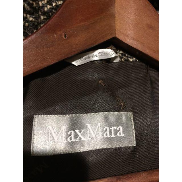 Max Mara - MAX MARAマックスマーラ・ツイード・ミンクファー付コート