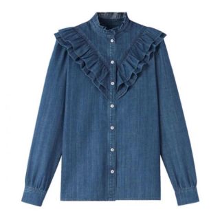 A.P.C. デニムフリルブラウス 新品未使用タグ付 CHEMISE JULIA