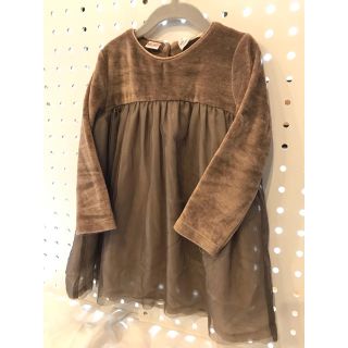 ザラキッズ(ZARA KIDS)のZARA Baby《ベロアコンビネーションチュニックワンピース》(ワンピース)