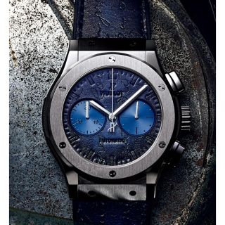 ウブロ(HUBLOT)のクラシック・フュージョン クロノグラフ ベルルッティ スクリット ブルー (腕時計(アナログ))