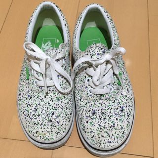 ヴァンズ(VANS)のVANS レア スニーカー スリッポン 24.5cm グリーン(スニーカー)