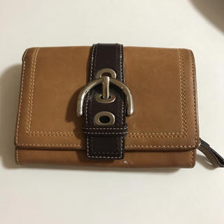 コーチ(COACH)のコーチ COACH 二つ折り財布 財布 レザー キャメル(財布)