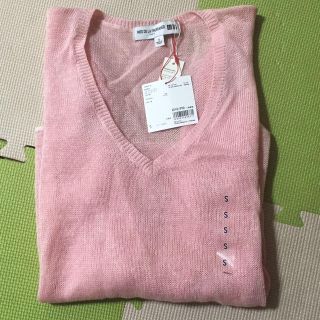 ユニクロ(UNIQLO)のイネス プレミアムリネンＶネックニット(ニット/セーター)