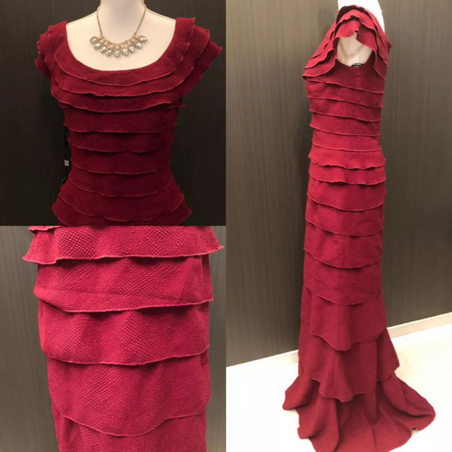 タダシショージ Tadashi Shoji ラッフル ロングドレス タダシショージ Tadashi Shoji ラッフル ロングドレス