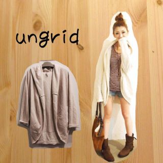 アングリッド(Ungrid)のungrid♡裏毛フード付きルーズガウン(スプリングコート)