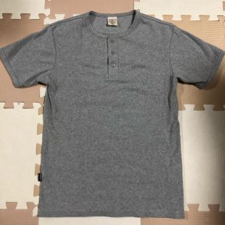 アヴィレックス(AVIREX)のアビレックス  ヘンリーネックＴシャツ 中古美品 L グレー(Tシャツ/カットソー(半袖/袖なし))