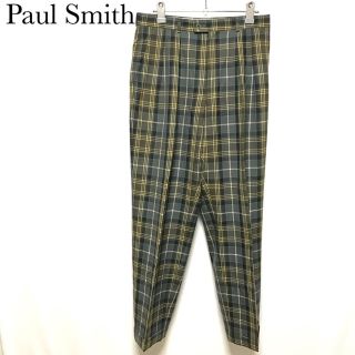 ポールスミス(Paul Smith)のPaul smith チェック柄 スラックスパンツ  ウール100% (スラックス)