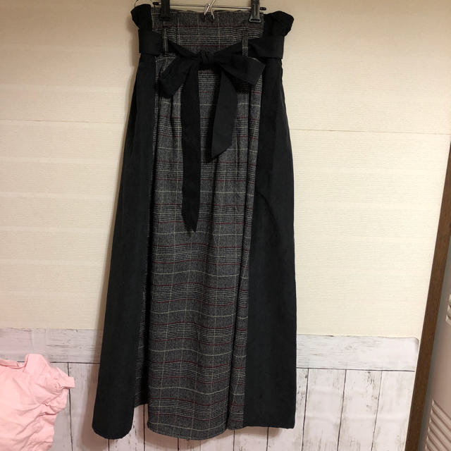 しまむら(シマムラ)のチェック切り替え スカート レディースのスカート(ロングスカート)の商品写真