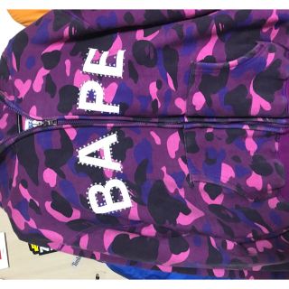 BAPE エイプ スワロフスキー社製ラインストーン付フルジップパーカM