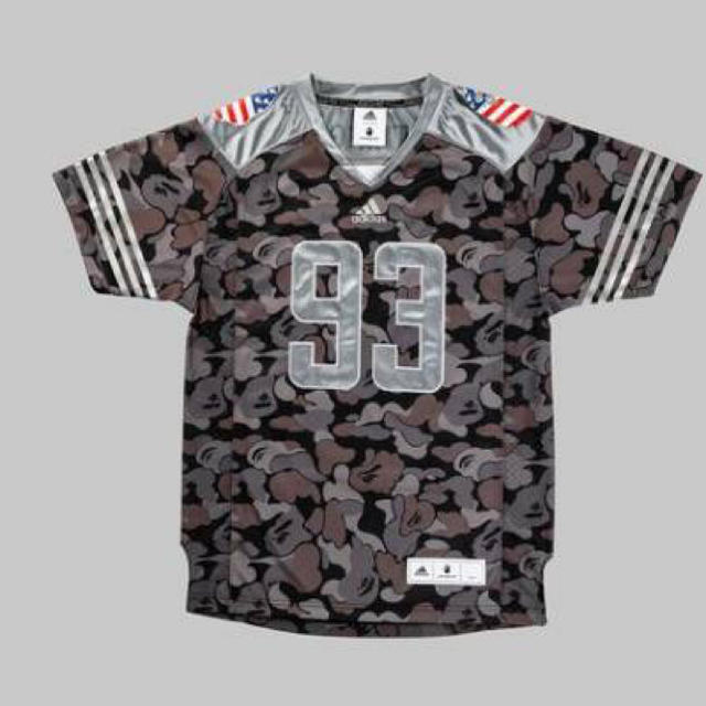 UK、US=L JP=2XO bape Jersey adidas 黒