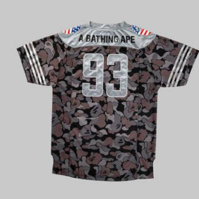 UK、US=L JP=2XO bape Jersey adidas 黒