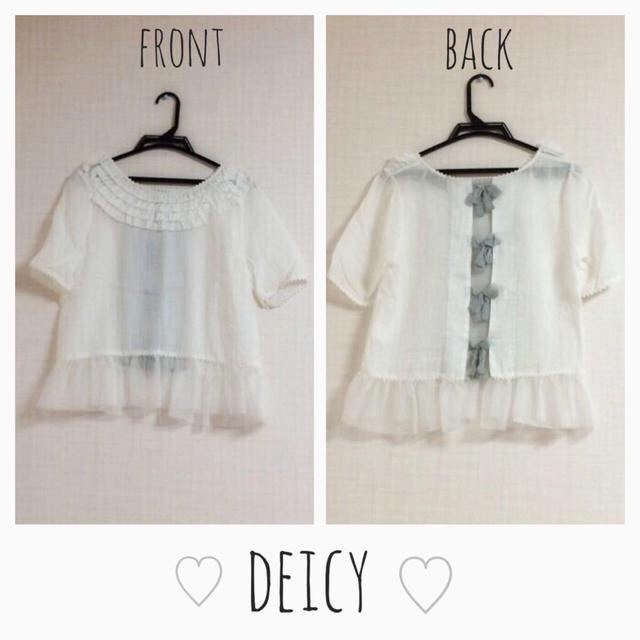 deicy(デイシー)のdeicyえみちぃ着バックリボンブラウス レディースのトップス(シャツ/ブラウス(半袖/袖なし))の商品写真