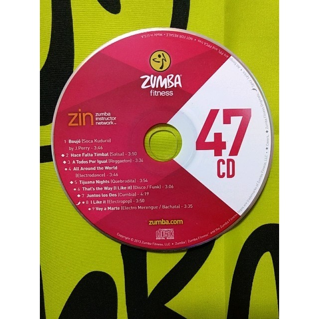 即決 ZUMBA ズンバ ZIN47 DVD ＆ CD インストラクター専用-