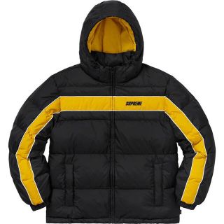 シュプリーム(Supreme)のSupreme stripe panel down jacket Lサイズ(ダウンジャケット)