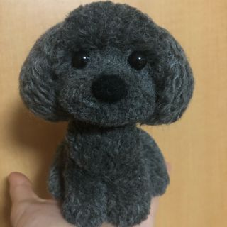 動物ぽんぽん トイプードル   グレー(ぬいぐるみ)