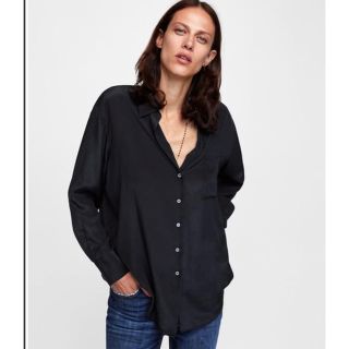 ザラ(ZARA)の早い者勝ち❣️シルク100%！ZARA 新品 シルクブラウス シャツ(シャツ/ブラウス(長袖/七分))