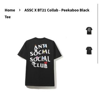 ボウダンショウネンダン(防弾少年団(BTS))のASSC X BT21 Collab Peekaboo Black Tee(Tシャツ/カットソー(半袖/袖なし))