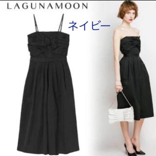 ラグナムーン(LagunaMoon)のパンツドレス★ネイビー★美品(その他ドレス)