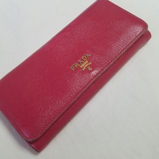 プラダ(PRADA)の【正規品】PRADA 長財布 マゼンタピンク(財布)